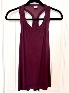 Athleta Maroon Racerback Tank Top Flowy Lightweight Athleisure Workout Gym